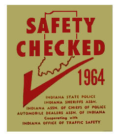 (image for) 1964 Indiana Safety Check Inspection Sticker